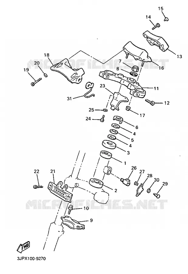 FRONT FORK Yamaha MOTO 1200 1999 VMAX  VMX12
