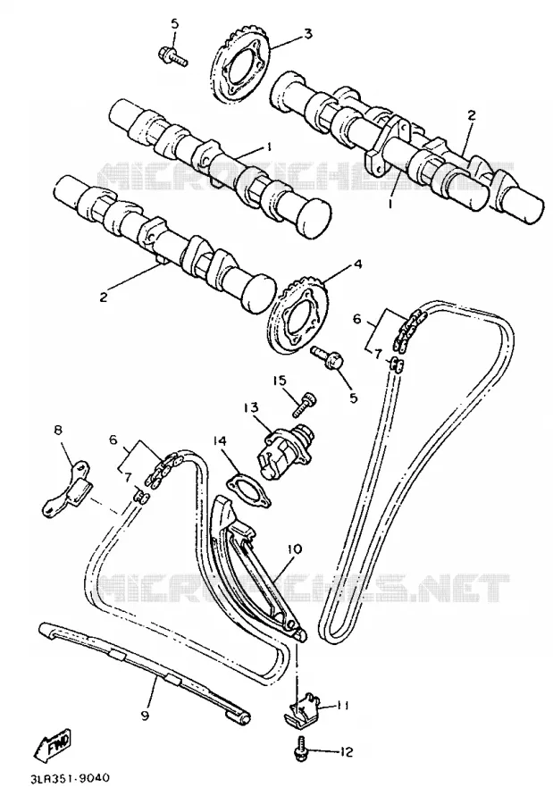 CAMSHAFT / TIMING CHAIN Yamaha MOTO 1200 1999 VMAX  VMX12