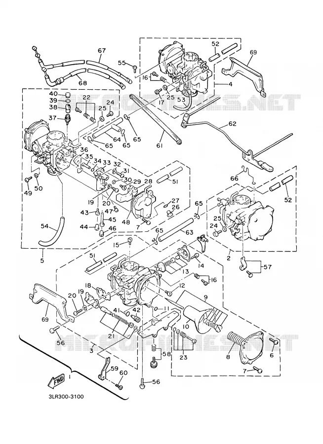 CARBURETOR Yamaha MOTO 1200 2001 VMAX  VMX12