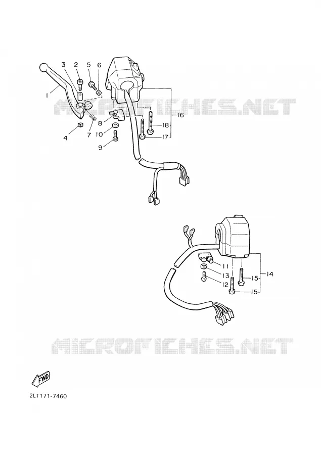 SWITCH / LEVER Yamaha MOTO 1200 2001 VMAX  VMX12