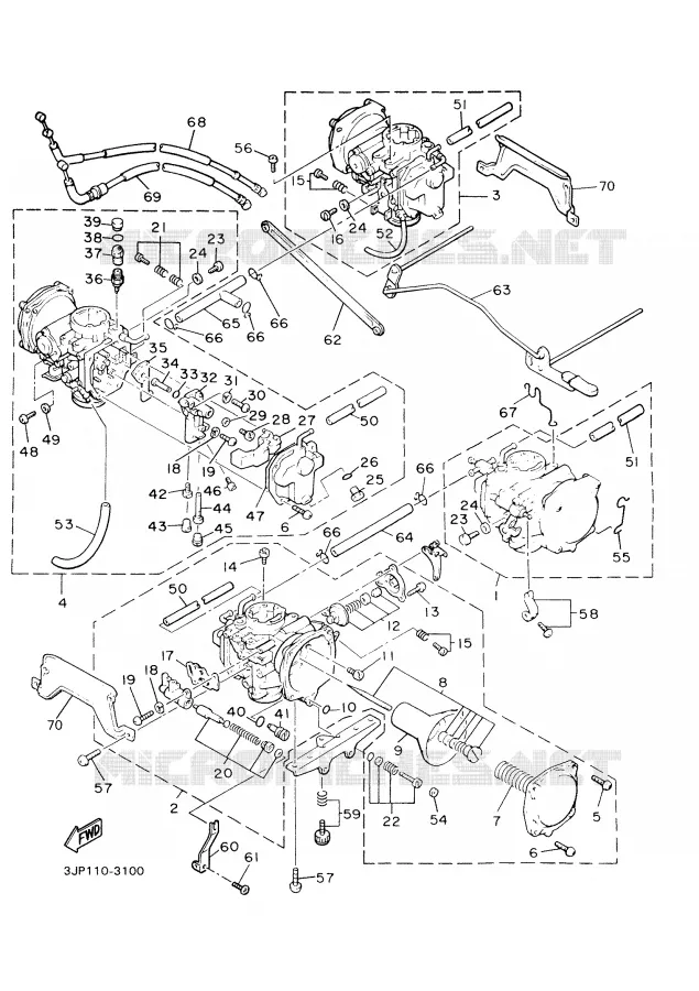 CARBURETOR Yamaha MOTO 1200 2001 VMAX  VMX12