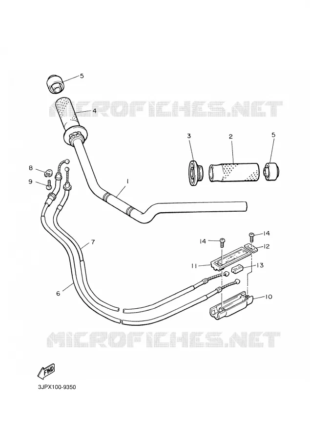 HANDLEBAR & CABLES Yamaha MOTO 1200 2001 VMAX  VMX12