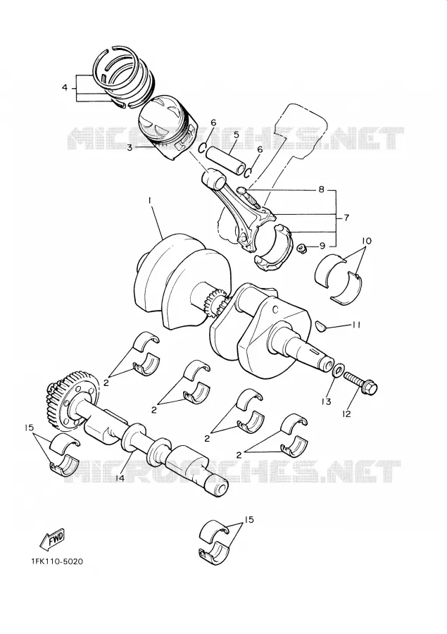 CRANKSHAFT / PISTON Yamaha MOTO 1200 2001 VMAX  VMX12