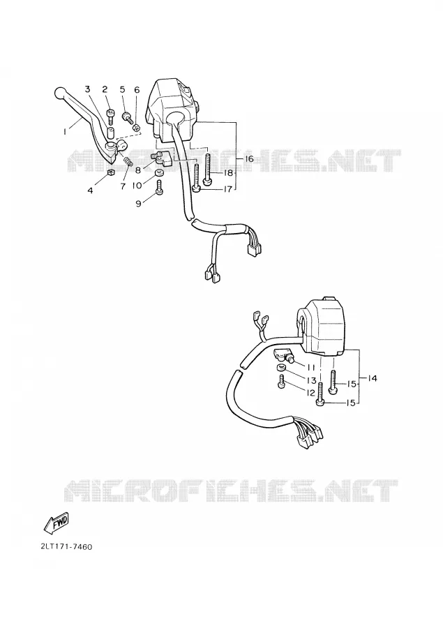 SWITCH / LEVER Yamaha MOTO 1200 2001 VMAX  VMX12
