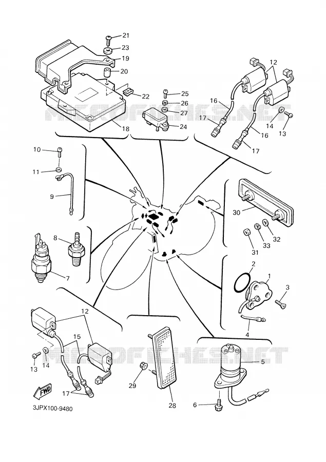 ELECTRICAL 1 Yamaha MOTO 1200 2001 VMAX  VMX12