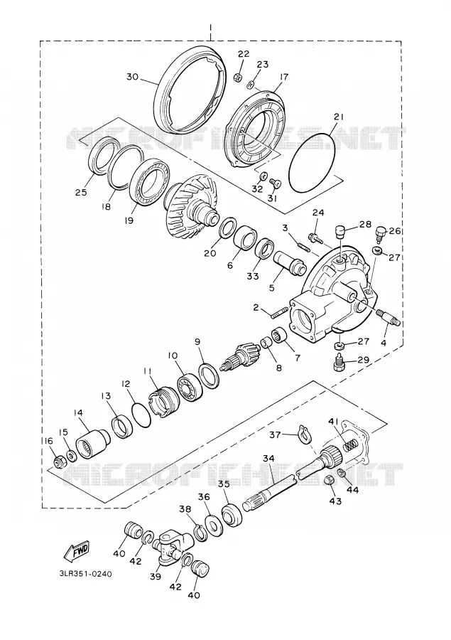 FINAL DRIVE SHAFT / GEAR COUPLING Yamaha MOTO 1200 2002 VMAX  VMX12
