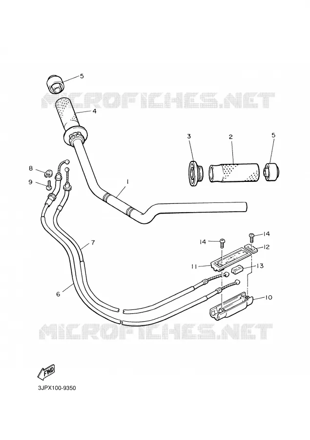 HANDLEBAR & CABLES Yamaha MOTO 1200 2002 VMAX  VMX12