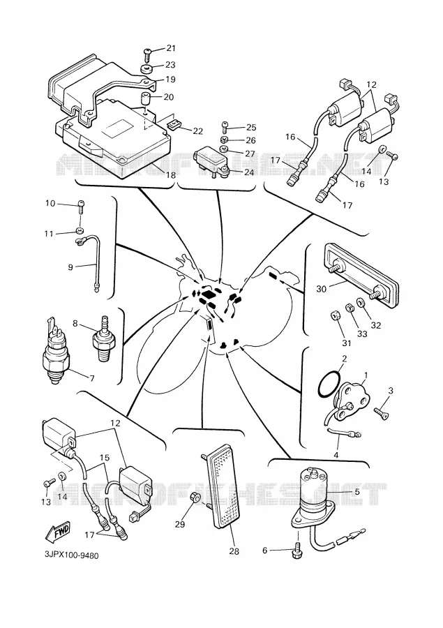 ELECTRICAL 1 Yamaha MOTO 1200 2002 VMAX  VMX12