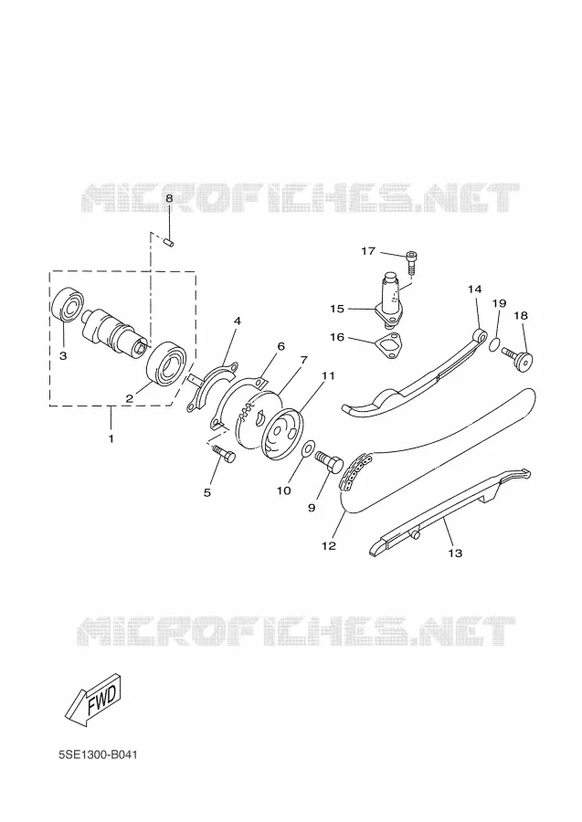 CAMSHAFT / TIMING CHAIN Yamaha SCOOTER 300 2002 VERSITY  VP300