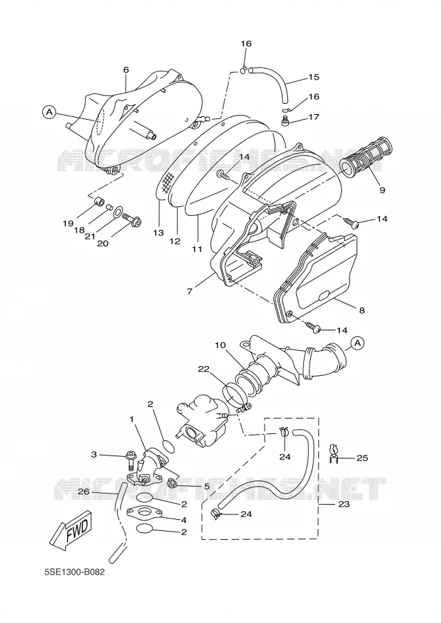 INTAKE Yamaha SCOOTER 300 2004 VERSITY  VP300 VERSITY