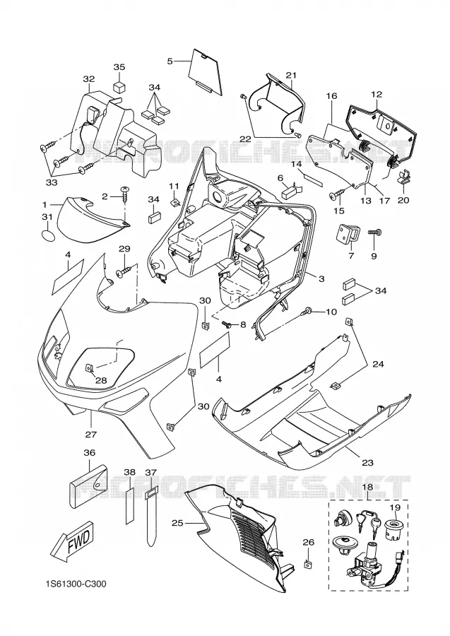 LEG SHIELD Yamaha SCOOTER 300 2004 VERSITY  VP300 VERSITY