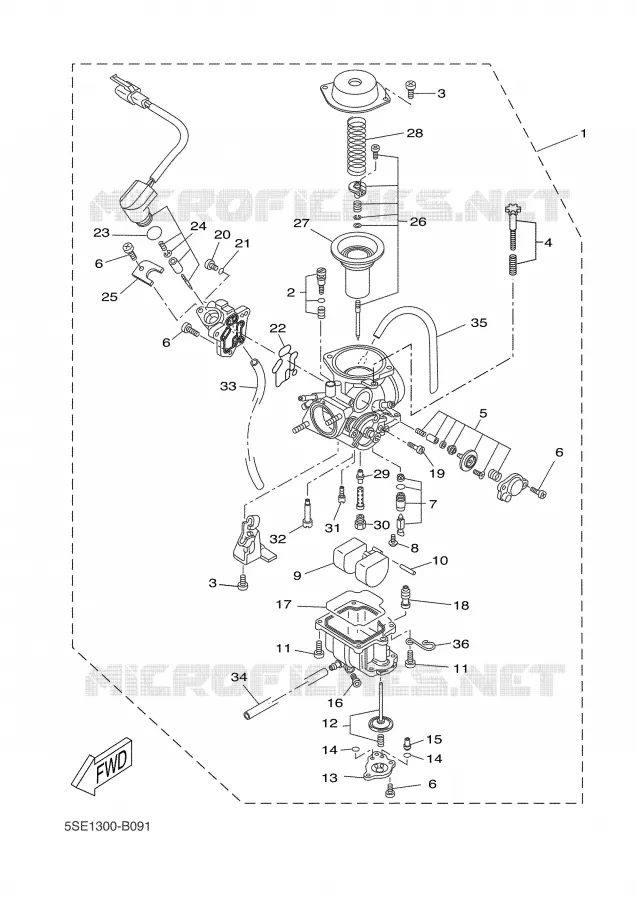 CARBURETOR Yamaha SCOOTER 300 2005 VERSITY  VP300 VERSITY