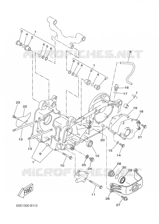 CRANKCASE Yamaha SCOOTER 300 2005 VERSITY  VP300 VERSITY