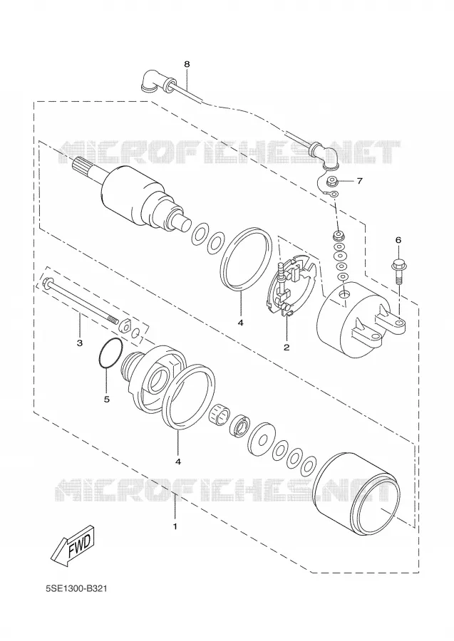 STARTER MOTOR Yamaha SCOOTER 300 2005 VERSITY  VP300 VERSITY