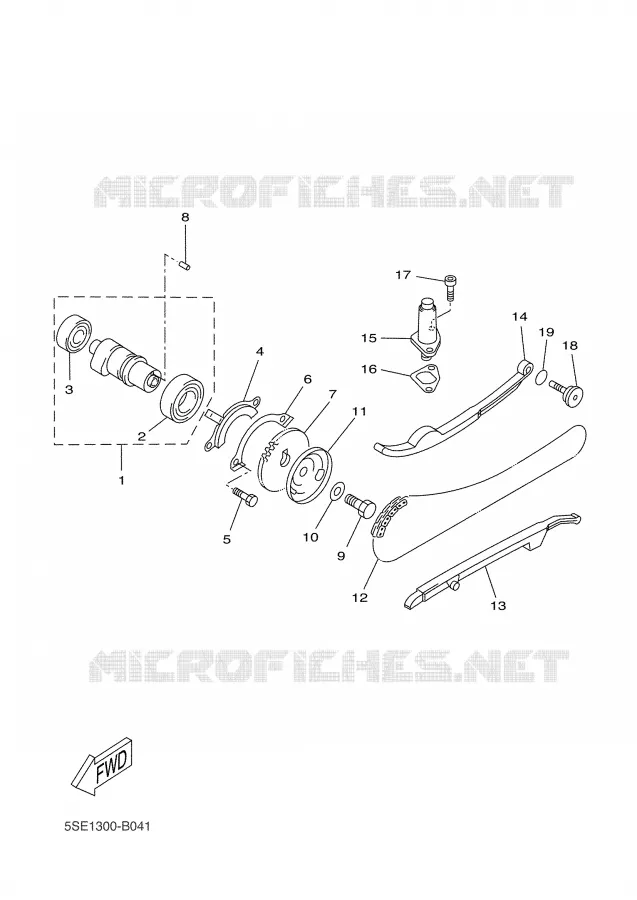 CAMSHAFT / TIMING CHAIN Yamaha SCOOTER 300 2006 VERSITY  VP300 VERSITY