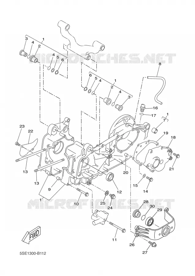 CRANKCASE Yamaha SCOOTER 300 2006 VERSITY  VP300 VERSITY