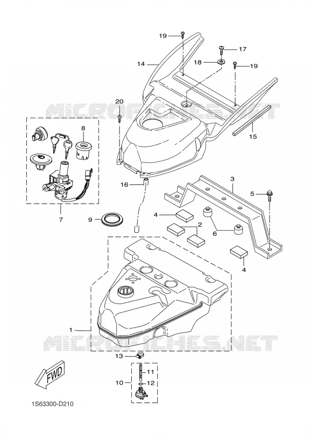 FUEL TANK Yamaha SCOOTER 300 2006 VERSITY  VP300 VERSITY