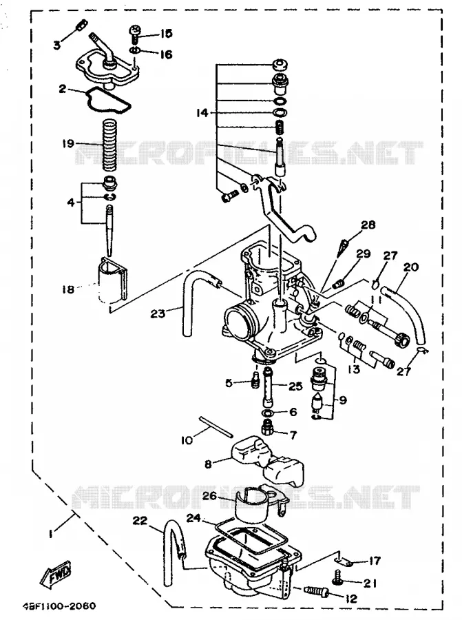 CARBURETOR Yamaha MOTO 200 1994 WR  WR200