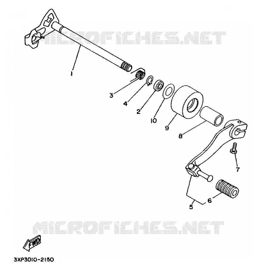 GEAR SHIFT LEVER Yamaha MOTO 200 1994 WR  WR200
