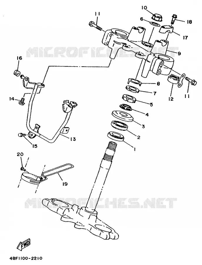 STEERING Yamaha MOTO 200 1994 WR  WR200