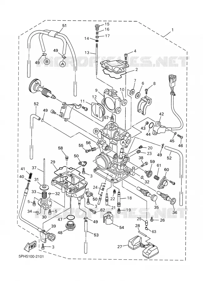 CARBURETOR Yamaha MOTO 250 2002 WRF  WR250F