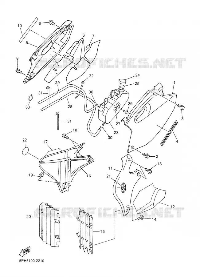 SIDE COVER Yamaha MOTO 250 2002 WRF  WR250F