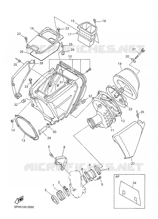 INTAKE Yamaha MOTO 250 2002 WRF  WR250F