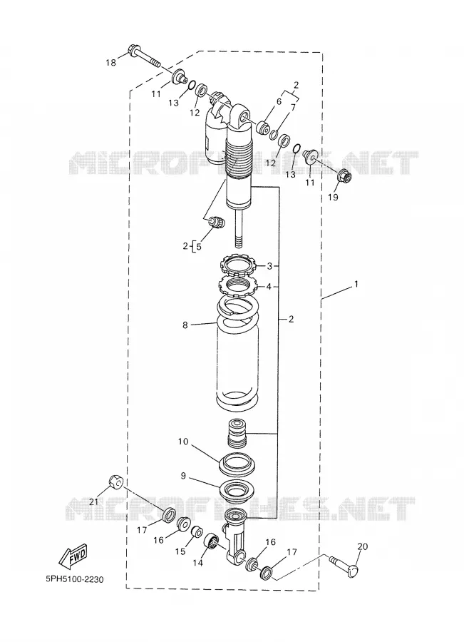 REAR SHOCK ABSORBER Yamaha MOTO 250 2002 WRF  WR250F