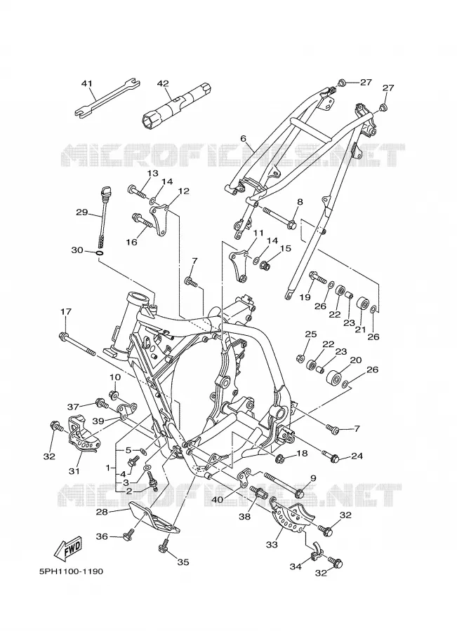 FRAME Yamaha MOTO 250 2002 WRF  WR250F