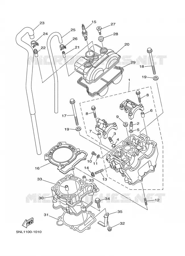 CYLINDER Yamaha MOTO 250 2002 WRF  WR250F