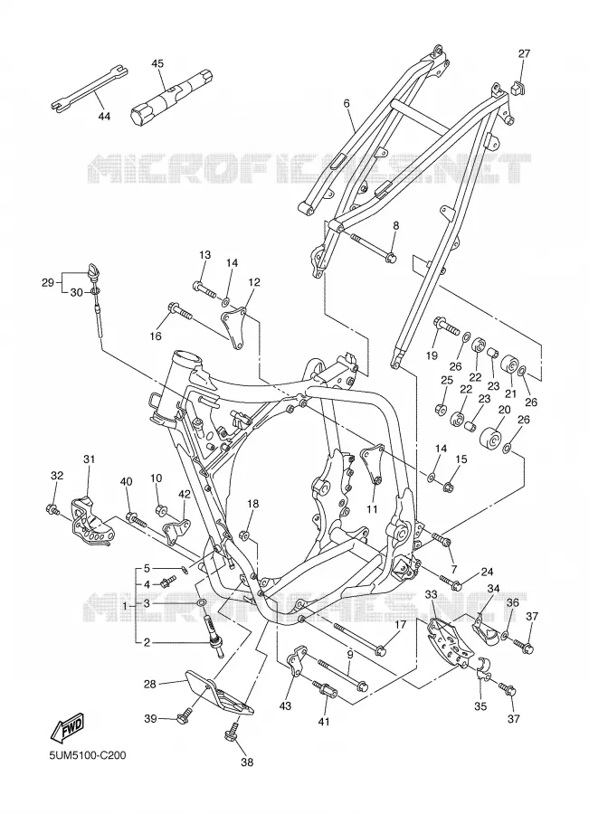 FRAME Yamaha MOTO 250 2004 WRF  WR250F