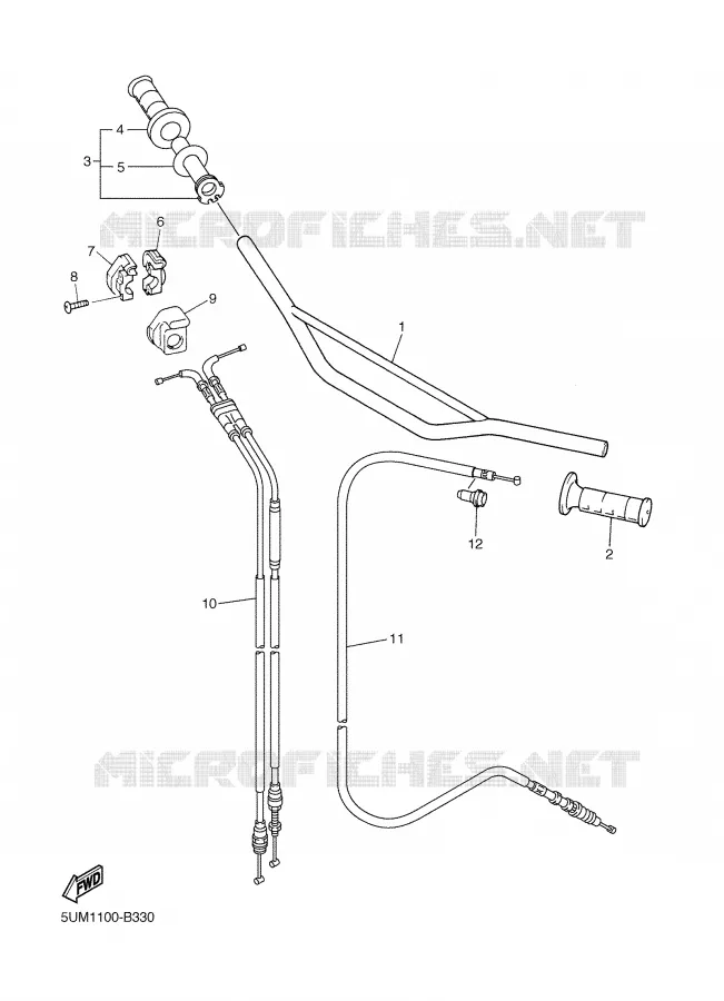 HANDLEBAR & CABLES Yamaha MOTO 250 2004 WRF  WR250F