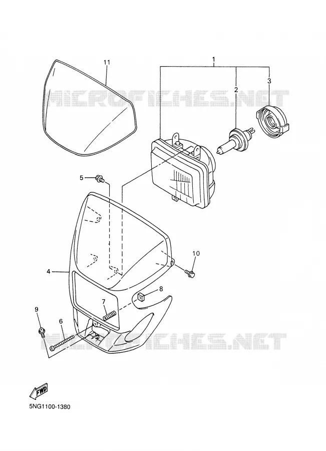 HEADLIGHT Yamaha MOTO 250 2004 WRF  WR250F