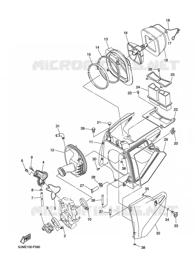 INTAKE Yamaha MOTO 250 2007 WRF  WR250F