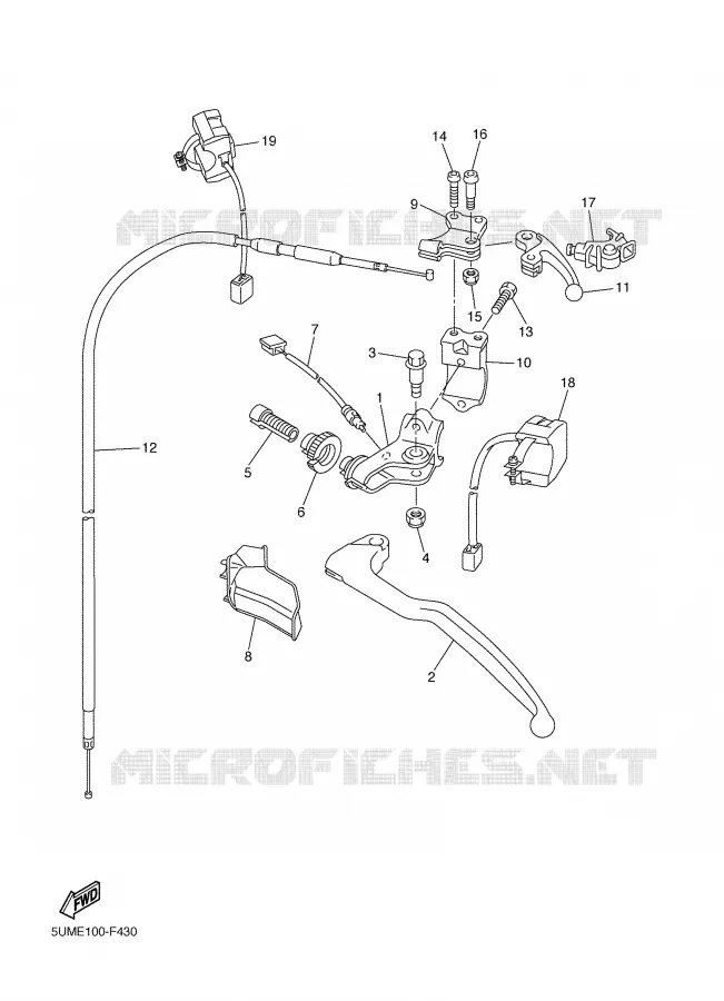 HANDLE SWITCH / LEVER Yamaha MOTO 250 2007 WRF  WR250F