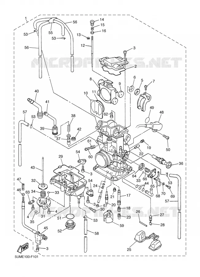 CARBURETOR Yamaha MOTO 250 2007 WRF  WR250F