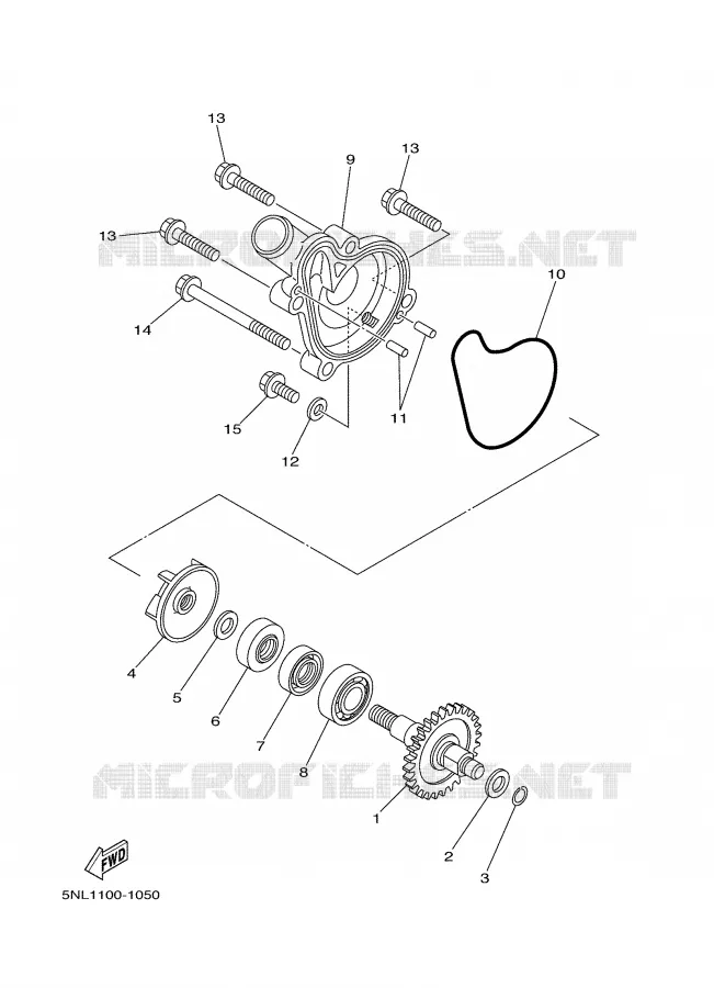 WATERPUMP / HOSES Yamaha MOTO 250 2008 WRF  WR250F