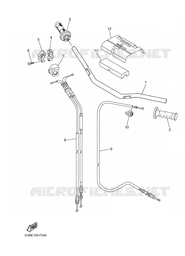 HANDLEBAR & CABLES Yamaha MOTO 250 2008 WRF  WR250F