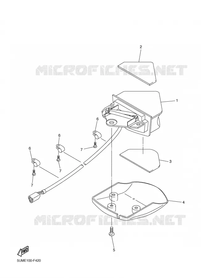 TAIL LIGHT Yamaha MOTO 250 2008 WRF  WR250F