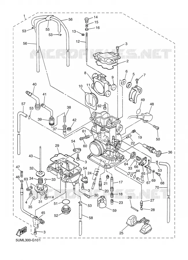 CARBURETOR Yamaha MOTO 250 2008 WRF  WR250F