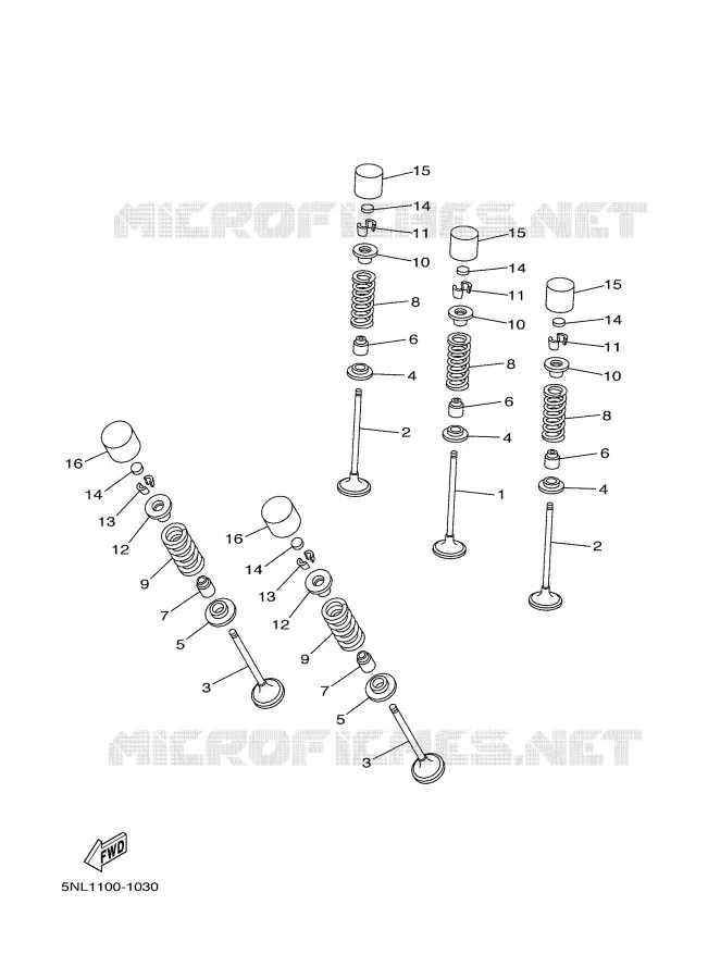 VALVE Yamaha MOTO 250 2003 WRF  WR250FR