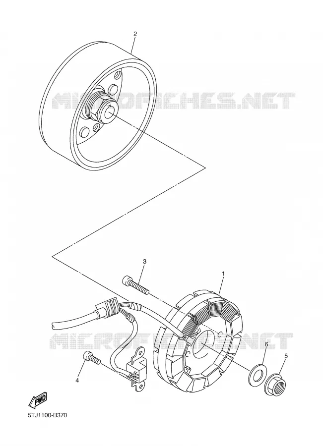 IGNITION Yamaha MOTO 250 2003 WRF  WR250FR