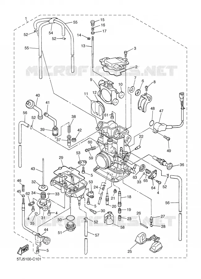 CARBURETOR Yamaha MOTO 250 2005 WRF  WR250FT