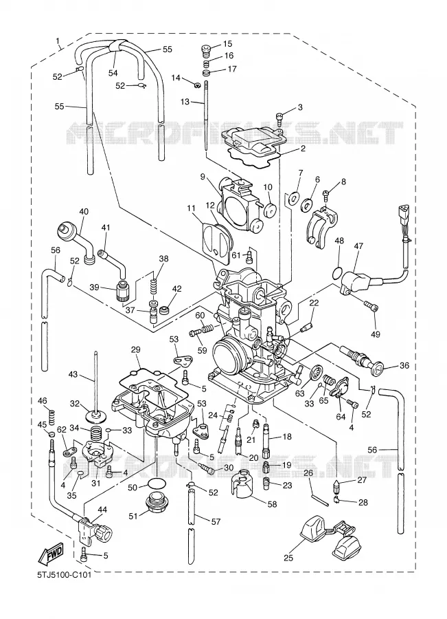 CARBURETOR Yamaha MOTO 250 2005 WRF  WR250FT