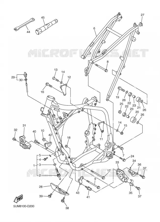 FRAME Yamaha MOTO 250 2005 WRF  WR250FT