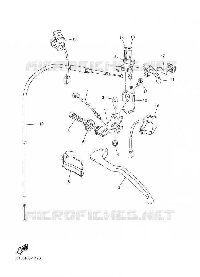HANDLE SWITCH / LEVER Yamaha MOTO 250 2005 WRF  WR250FT