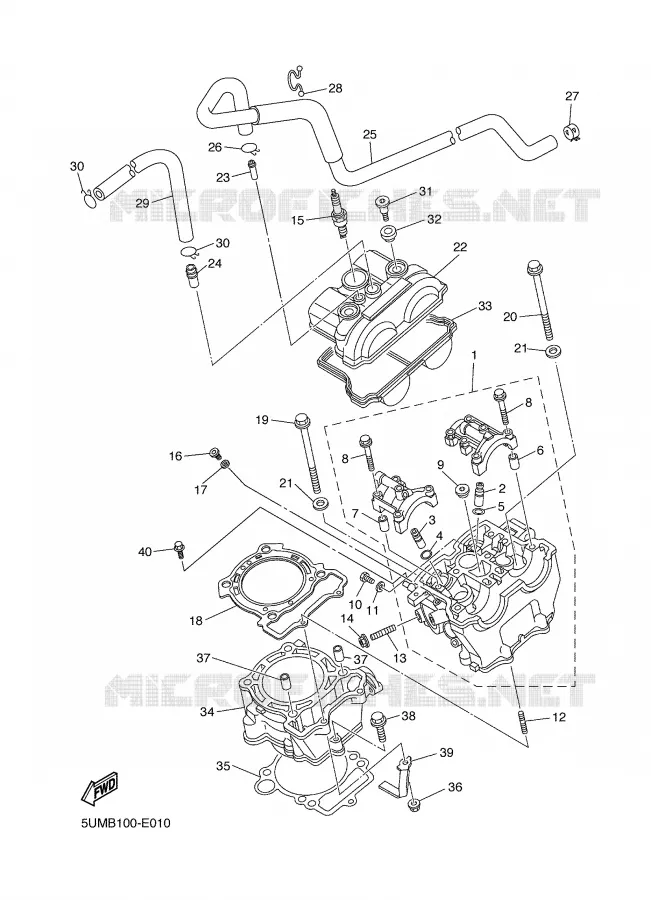 CYLINDER Yamaha MOTO 250 2006 WRF  WR250FV