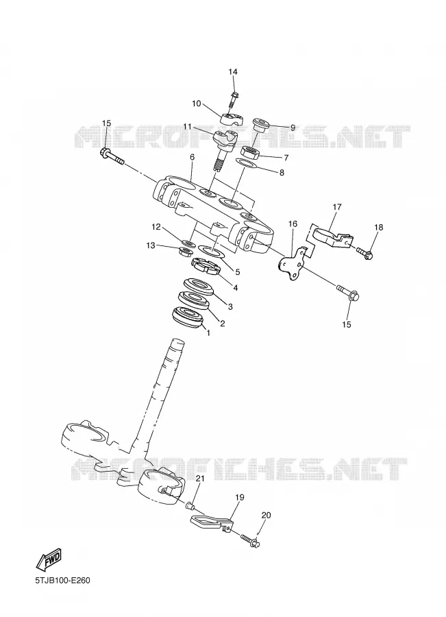 STEERING Yamaha MOTO 250 2006 WRF  WR250FV