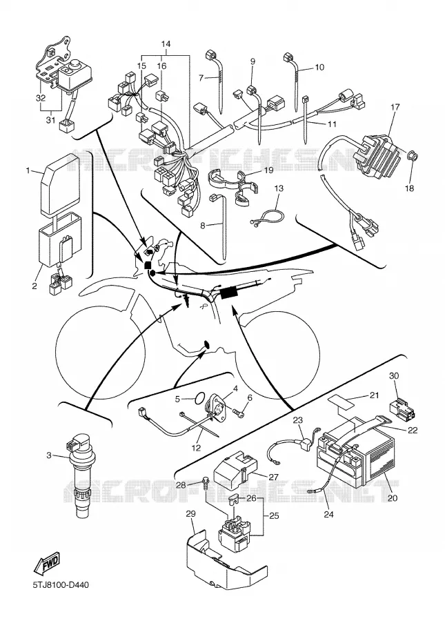ELECTRICAL 1 Yamaha MOTO 250 2006 WRF  WR250FV