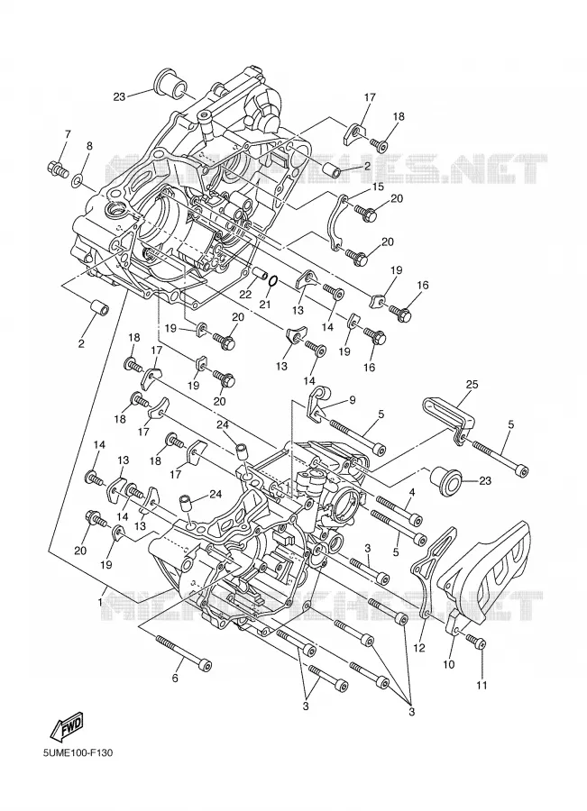 CRANKCASE Yamaha MOTO 250 2007 WRF  WR250FW